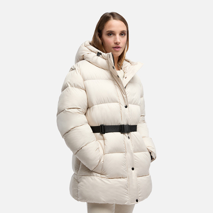 Quilted parka SPHERICA WOMAN Mid Moonbeam | GEOX