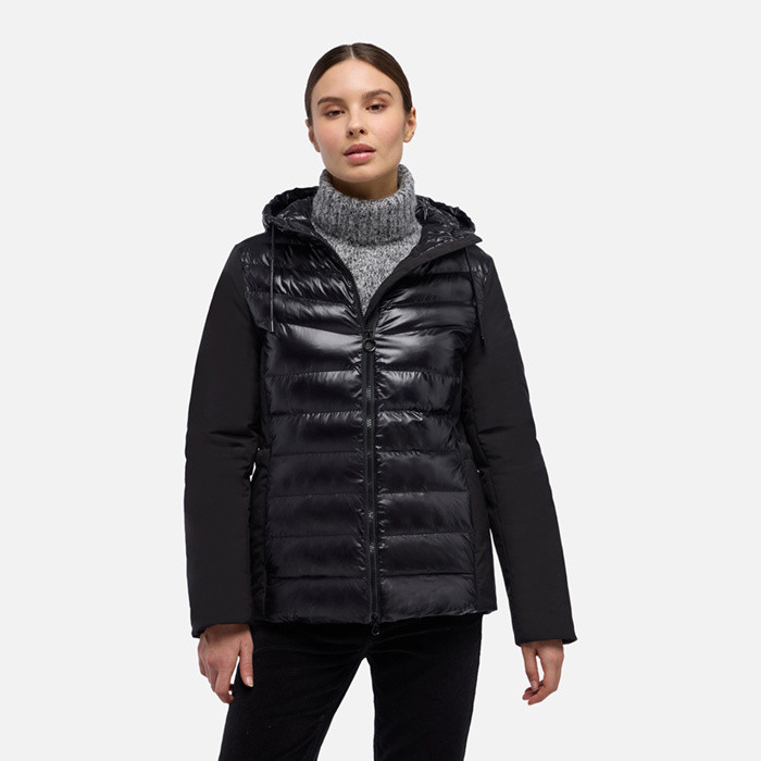 Quilted parka SPHERICA WOMAN Black/Black | GEOX
