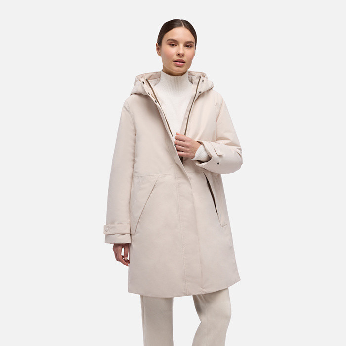 Long parka HOARA ABX WOMAN Mid Moonbeam | GEOX