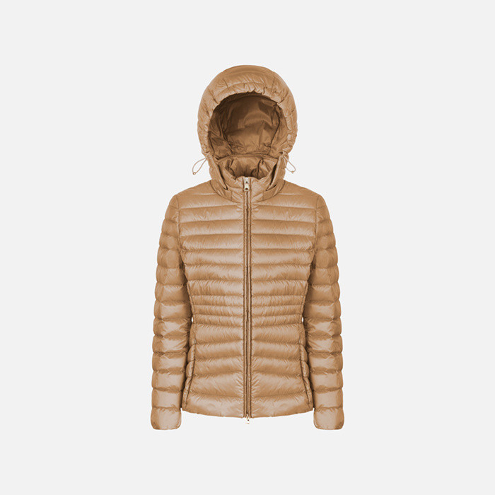 Short down jacket JAYSEN WOMAN Natural | GEOX
