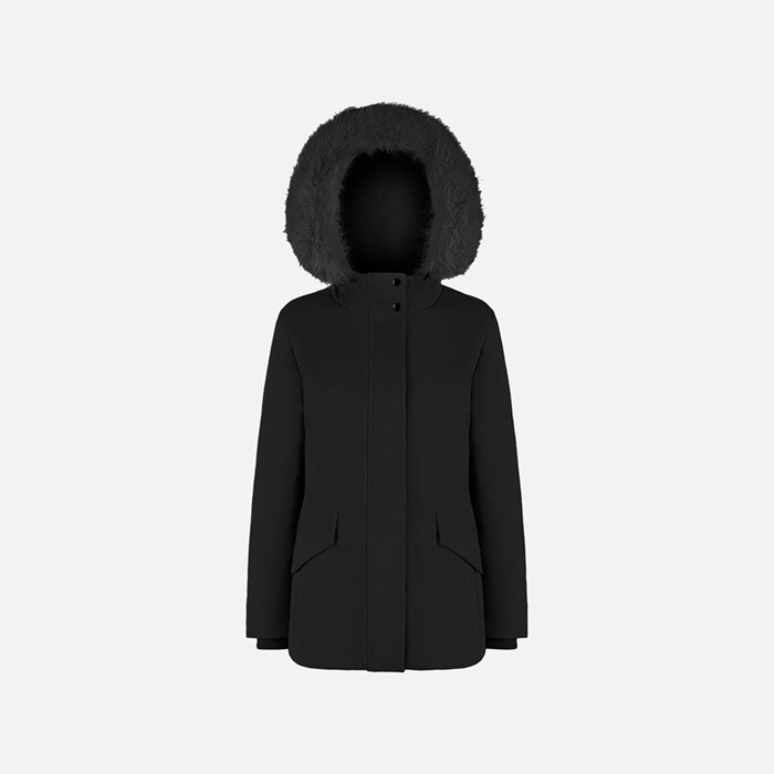 Long parka SPHERICA WOMAN Black | GEOX