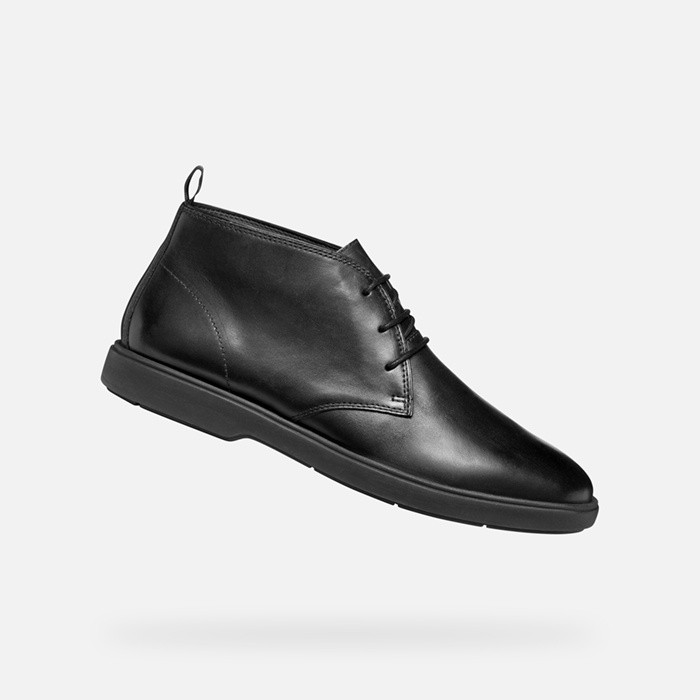 Leather ankle boots SPHERICA EC17 MAN Black | GEOX