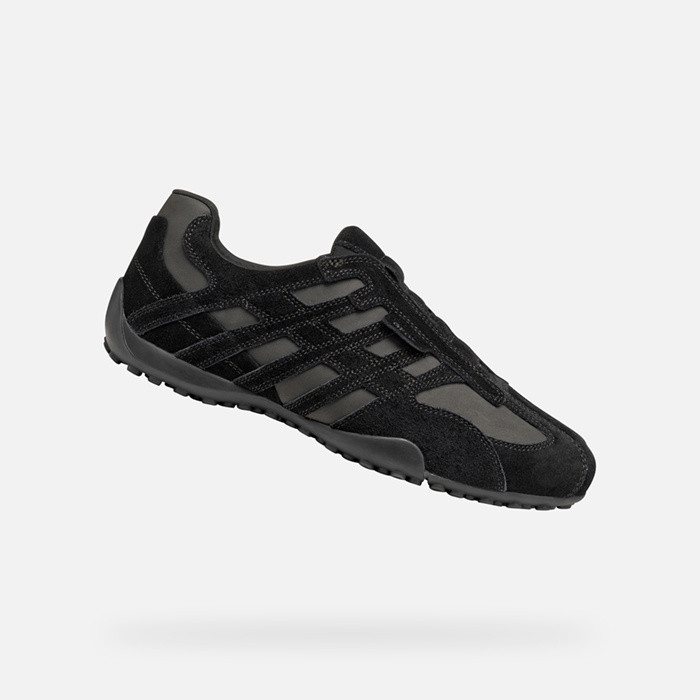 Laceless sneakers SNAKE ORIGINAL MAN Black | GEOX