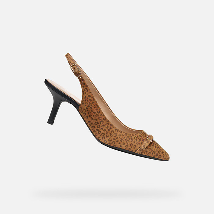 Leopard print shoes KLEOPY WOMAN Camel | GEOX