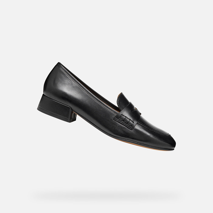 Leather loafers DHYALMA WOMAN Black | GEOX