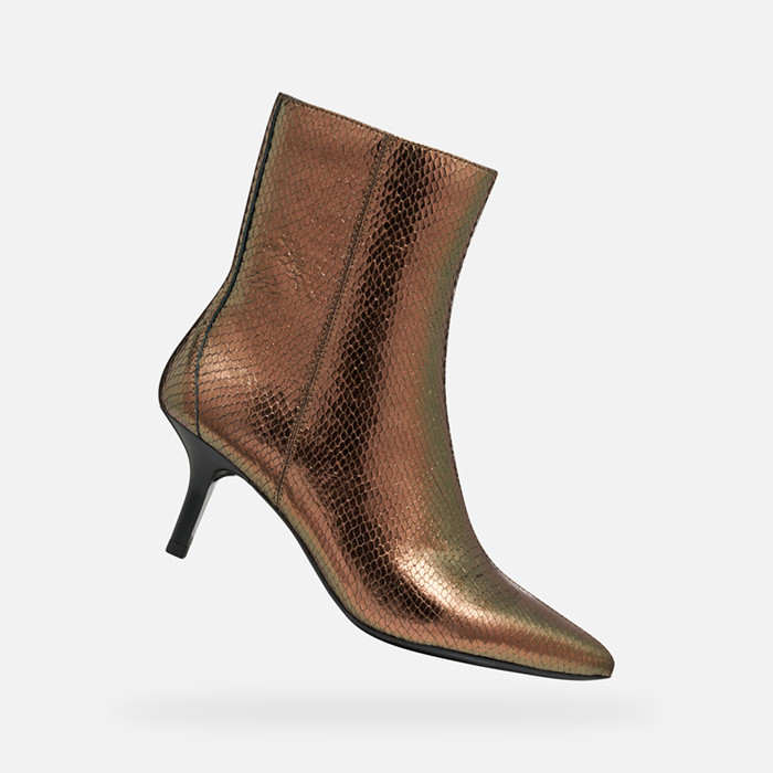 Medium heel ankle boots KLEOPY WOMAN Dark Brown | GEOX