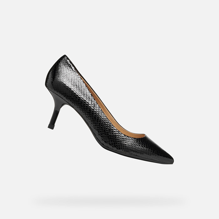 Snake print shoes KLEOPY WOMAN Black | GEOX