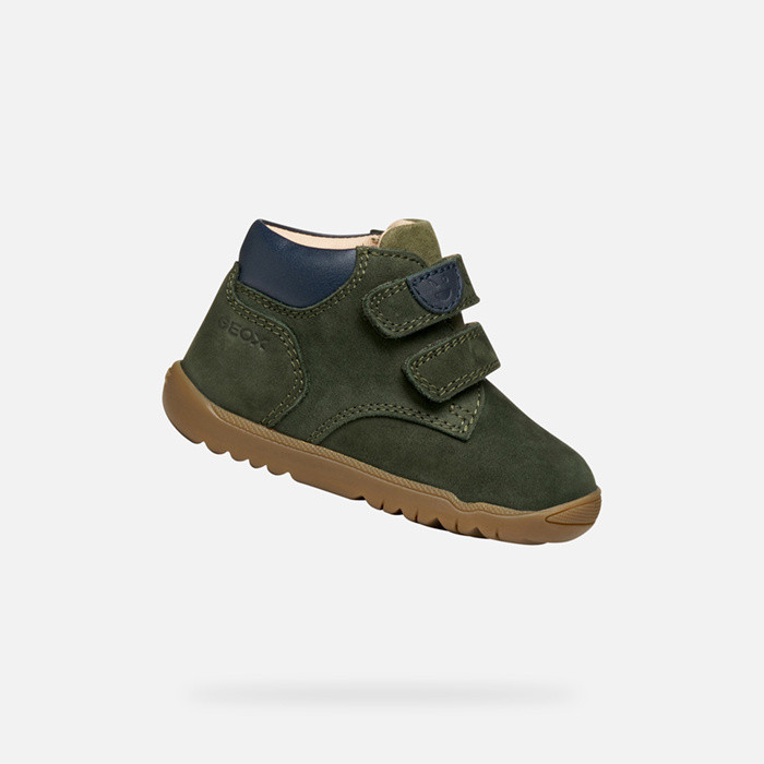 Velcro shoes MACCHIA BABY Dark Green/Navy | GEOX
