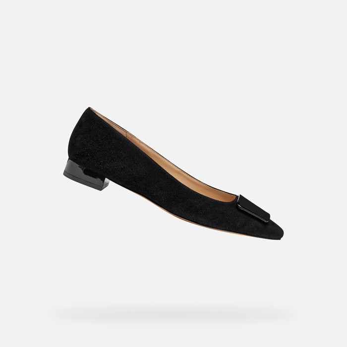 Pointed toe ballet flats GISELDA15 WOMAN Black | GEOX