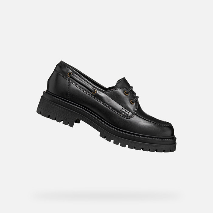 Leather loafers IRIDEA WOMAN Black | GEOX