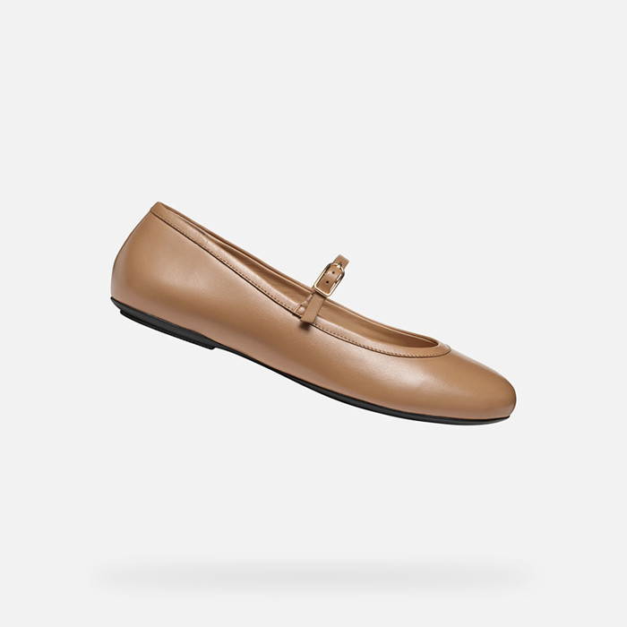 Ballet flats with strap PALMARIA WOMAN Beige | GEOX