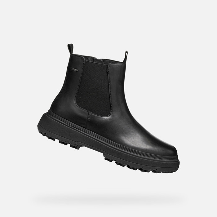 Waterproof ankle boots LAMIDIE + GRIP ABX WOMAN Black | GEOX
