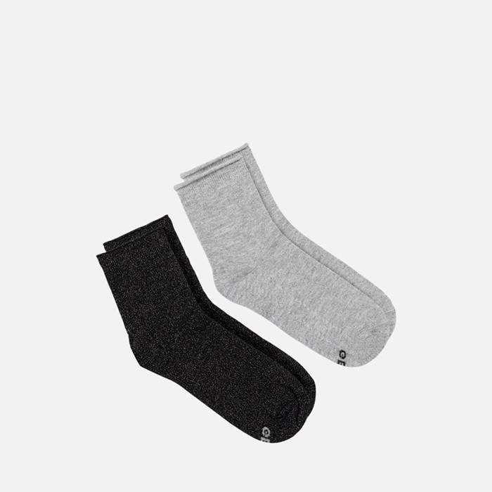 Ankle socks TWO-PACK SOCKS WOMAN Black/Grey | GEOX