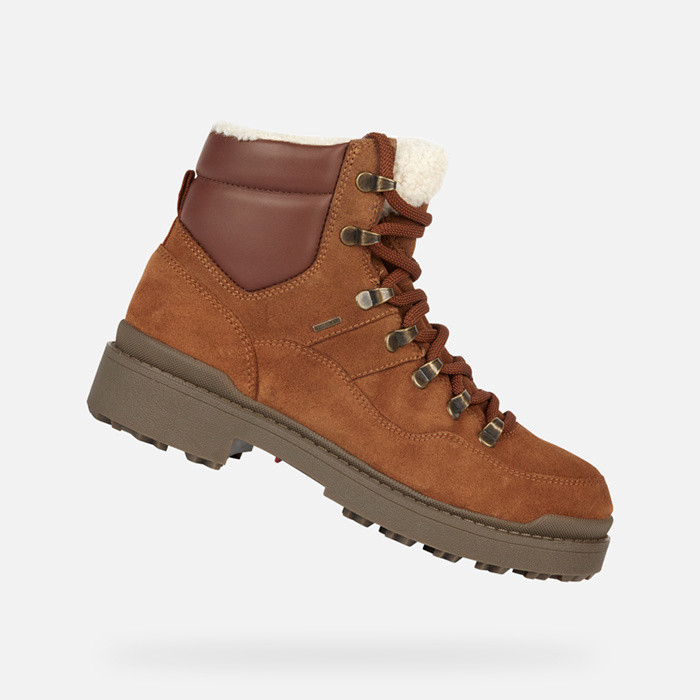 Waterproof boots NEVEGAL ABX WOMAN Light Brown/Brown | GEOX