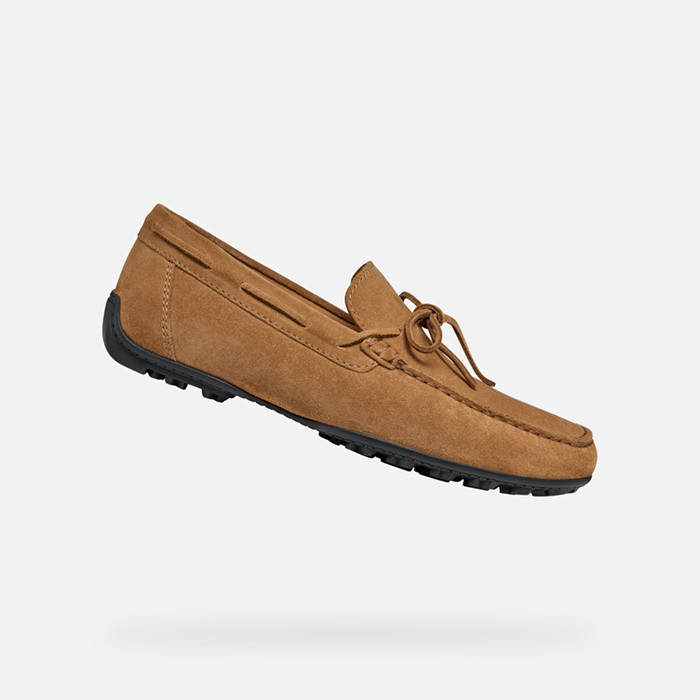 Suede loafers KOSMOPOLIS + GRIP MAN Toffee | GEOX
