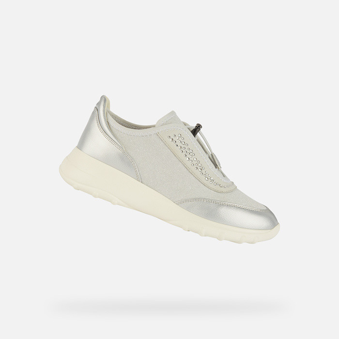 Wedge Sneakers ALLENIEE WOMAN Silver/Light Grey | GEOX