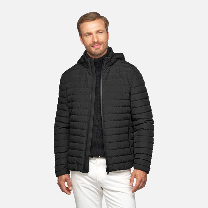short down jacket ASCANIO MAN Black | GEOX