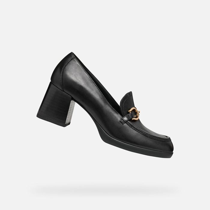 Heeled loafers WALK PLEASURE 55 WOMAN Black | GEOX