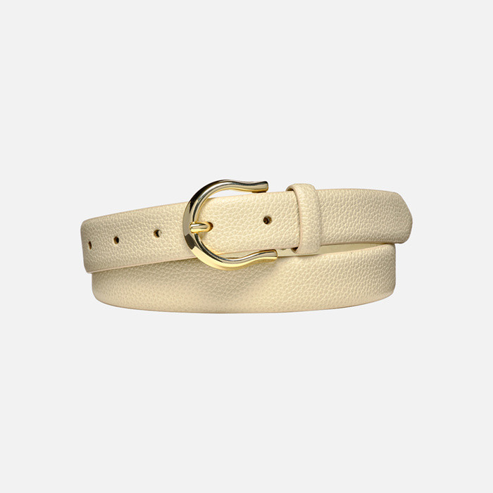 Leather belt BELT WOMAN Off White | GEOX