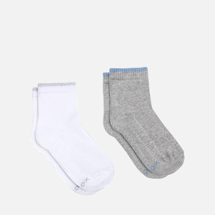 Short socks TWO-PACK SOCKS WOMAN Light blue/Melange grey | GEOX