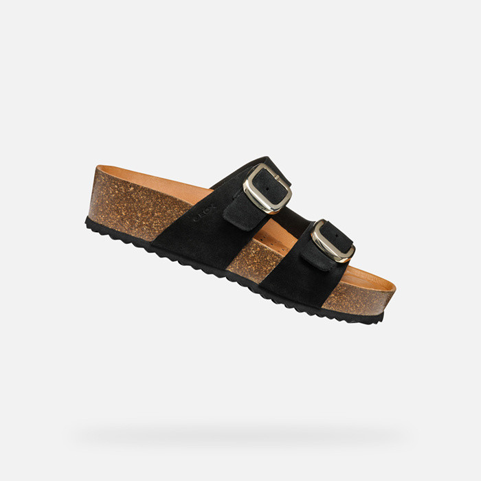 Slides shoes BRIONIA H WOMAN Black | GEOX