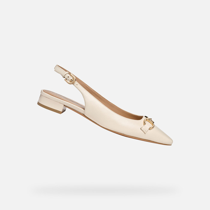 Slingbacks with low heels GISELDA15 WOMAN Papyrus | GEOX