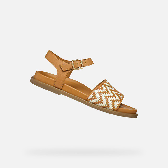 Flat sandals ADELASH WOMAN Camel/Papyrus | GEOX