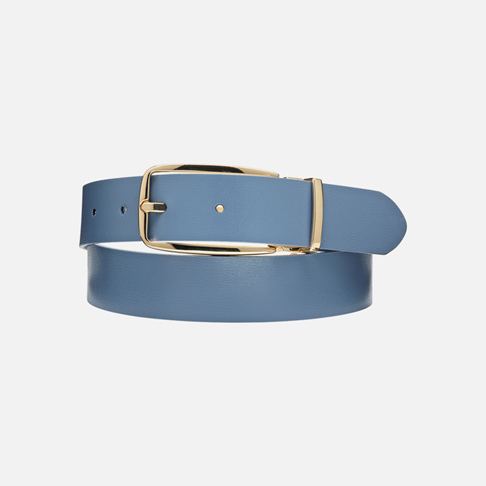 Leather belt BELT WOMAN Light Sky/White | GEOX